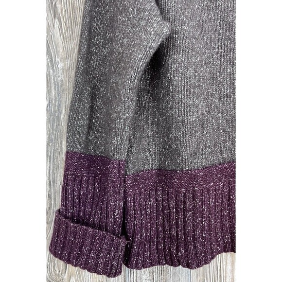 River Road Sweater Womens L Lambs Wool Brown/Burgundy Boxy Fit Cozy Cabincore - Picture 4 of 12
